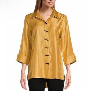 NWT Multiples Rising Horizon Shirt in Dark Gold Size  L